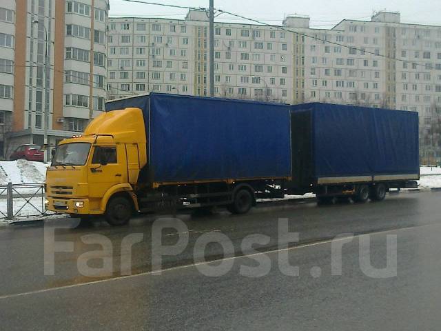 КАМАЗ 4308 с прицепом, автопоезд