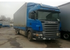 Scania 124L 420 (2006г) 6Х2 60 куб бортовой тентованный