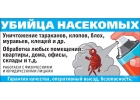 Уничтожение насекомых СПб. Дезинсекция. Вытравить тараканов, клопов, блох.
